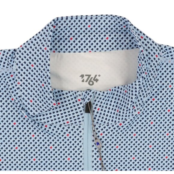 NEW 1764 Iconic 1/4 Zip Golf Pullover Men's XL Blue Red Geometric Performance - Picture 6 of 7